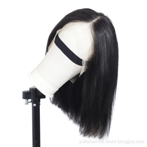 High Quality Grade 9a Wholesale T-Part Bob Wig, Silky Straight Brown Lace Bob Wig, Short Hair Wigs For Black Women